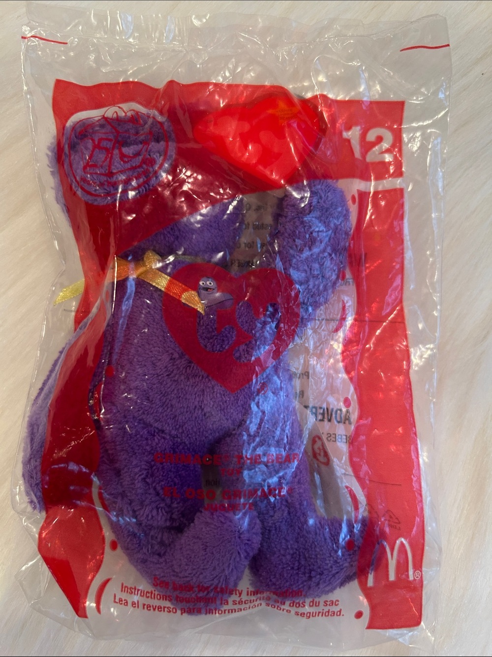McDonald’s 2004 Grimace Ty Teeny Beanie Baby Collection, Unopened